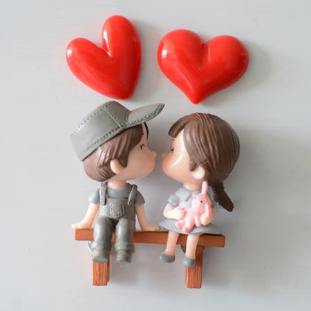 Refrigerator Magnet Creative Three-dimensional Cartoon Character Home Decoration Magnet Couple Set Refrigerator Magnet Decore