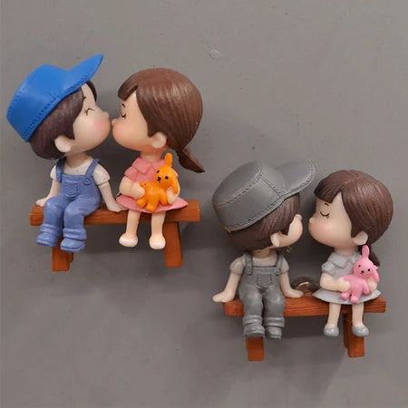 Refrigerator Magnet Creative Three-dimensional Cartoon Character Home Decoration Magnet Couple Set Refrigerator Magnet Decore