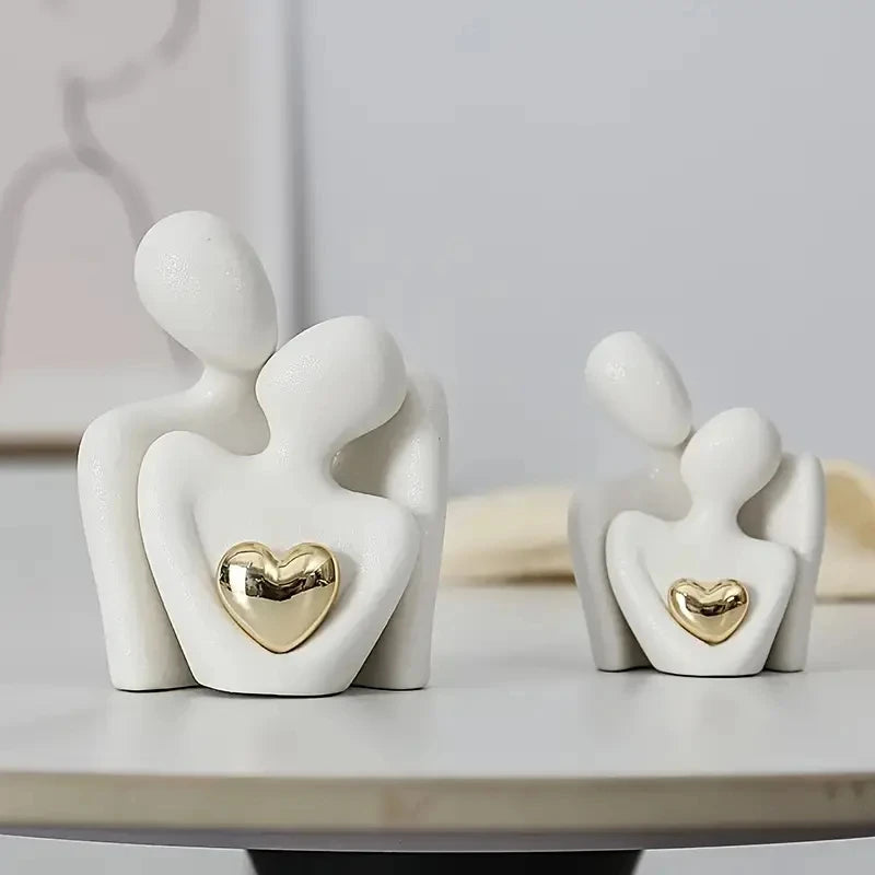 1Pc Romantic Love Embrace Statue Ornament Couple Set Bedroom Interior Decoration Valentine's Day Gift