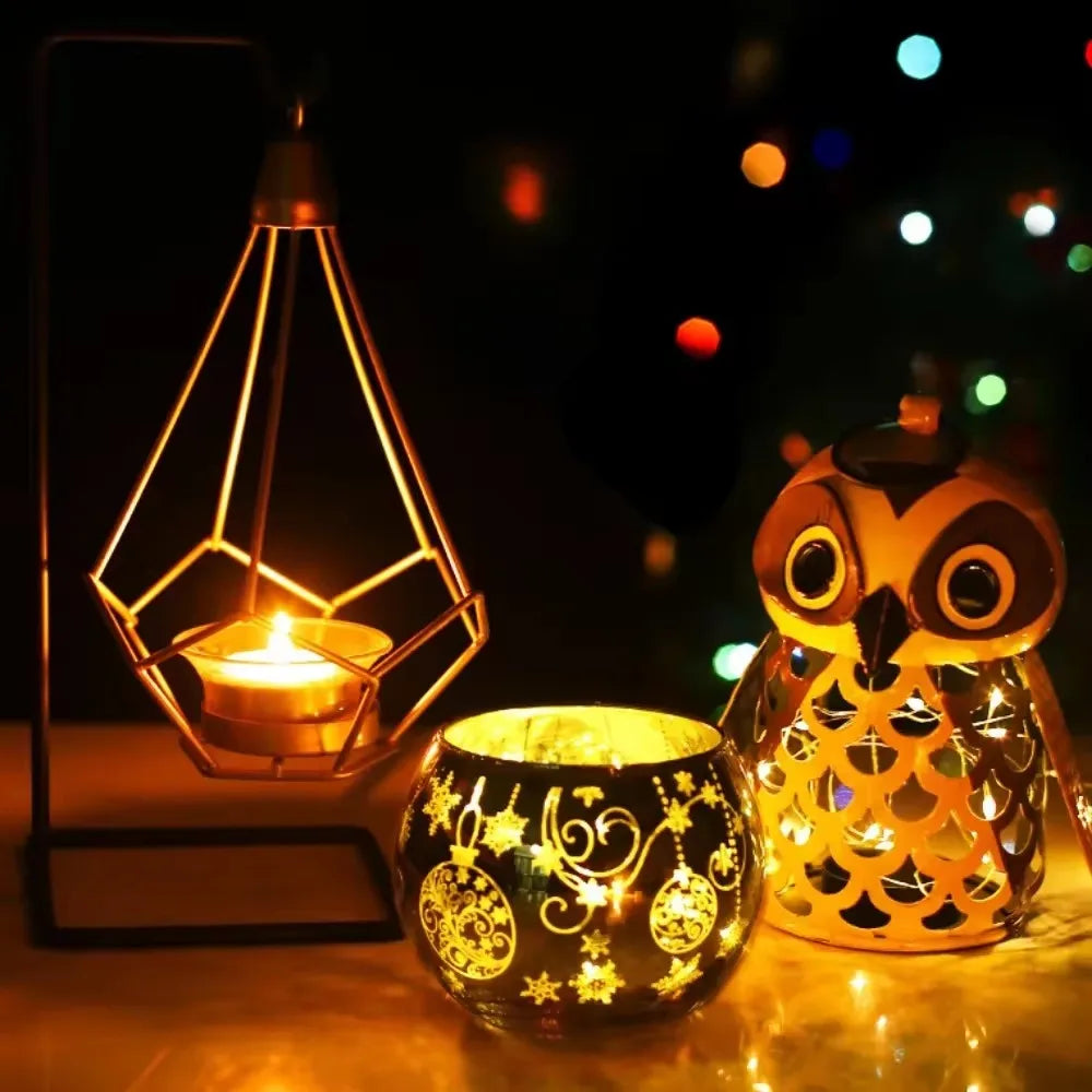 Glass Candlestick Votive Color Candle Cup Holder Tea Light Candelabra for Christmas Wedding Party Home Decore