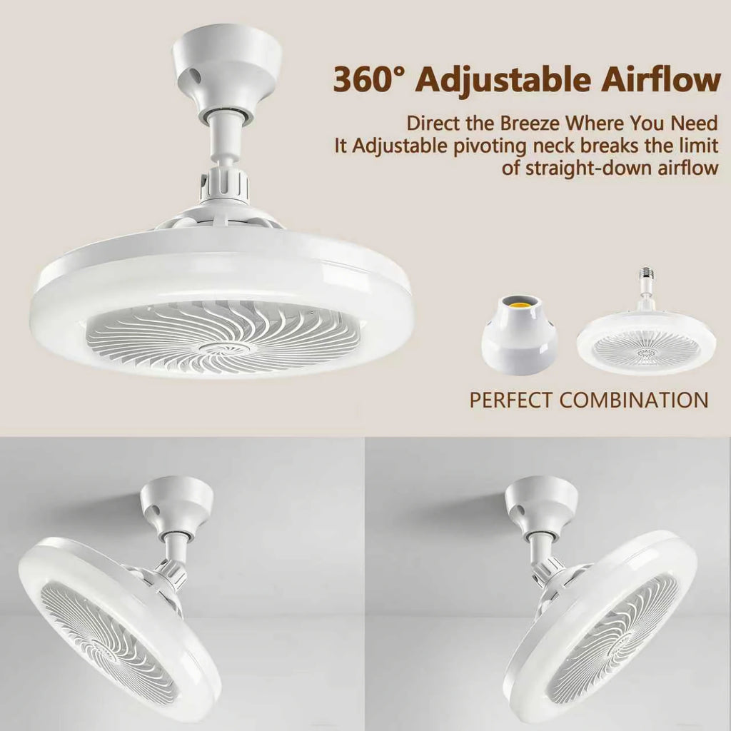 2 In 1 LED Ceiling Fan Light 50W With lamp holder Remote Control 3 Speeds Adjustable and Dimmable Light For Bedroom Living Room