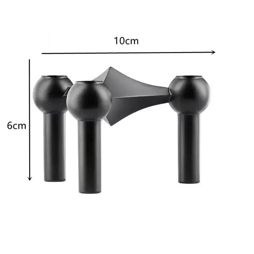New Metal Molecular Structure Candle Holder Nordic Silver Home Decore Candelabra Candle Stand Gift