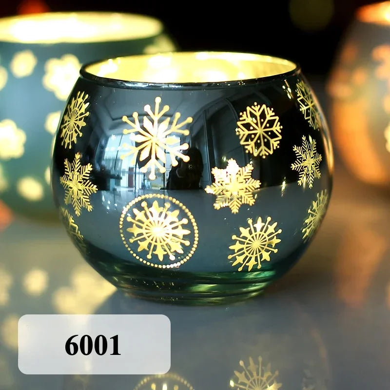 Glass Candlestick Votive Color Candle Cup Holder Tea Light Candelabra for Christmas Wedding Party Home Decore