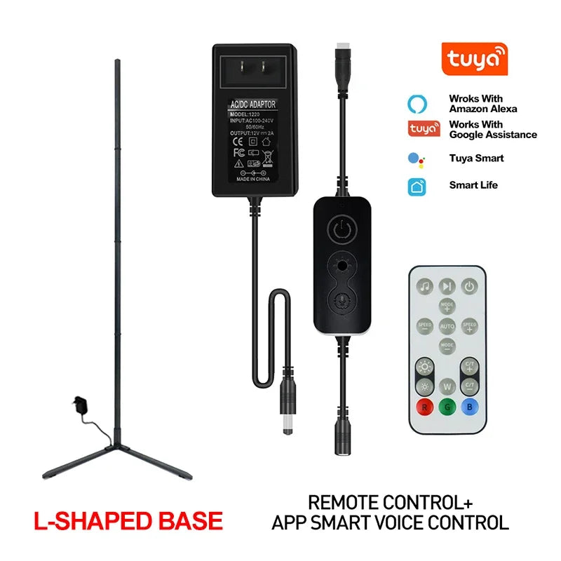 180CM Smart APP Remote Control RGB LED Floor lamp  Modern Corner Floor Light Atmospheric Standing Stand Light Indoor Home Decor