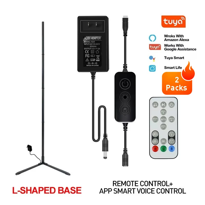 180CM Smart APP Remote Control RGB LED Floor lamp  Modern Corner Floor Light Atmospheric Standing Stand Light Indoor Home Decor
