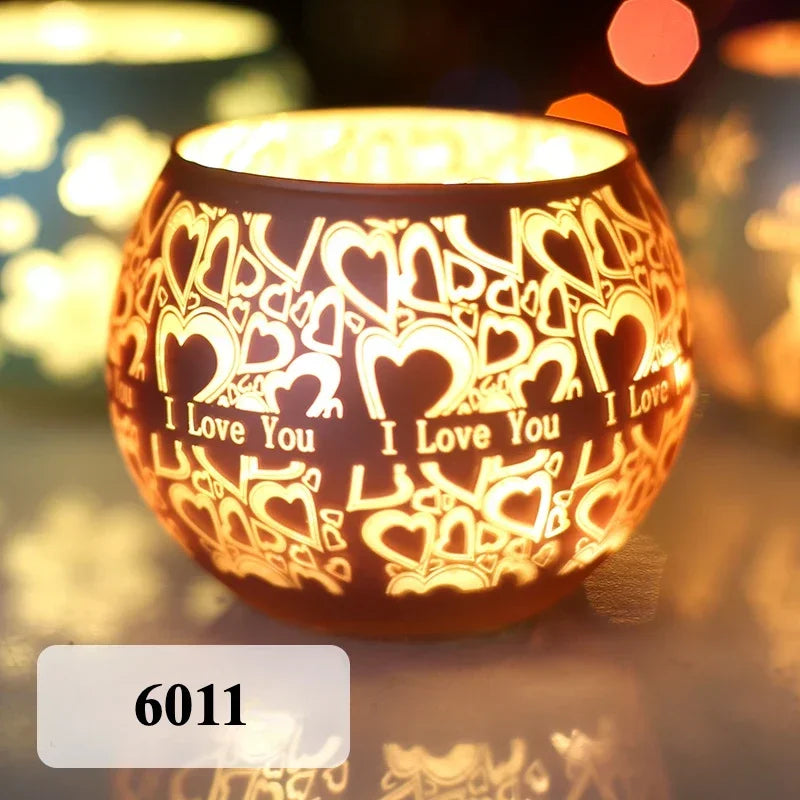 Glass Candlestick Votive Color Candle Cup Holder Tea Light Candelabra for Christmas Wedding Party Home Decore