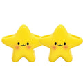 Star-Shaped Plastic Toothbrush Holder - Freestanding Bathroom Organizer with Cute Face Design, Durable Plastic Construction