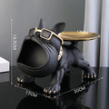 Nordic Home Decor French Bulldog Tray Big Mouth Dog Statue Table Decoration Animal Ornament Interior for Home Decor Living Room