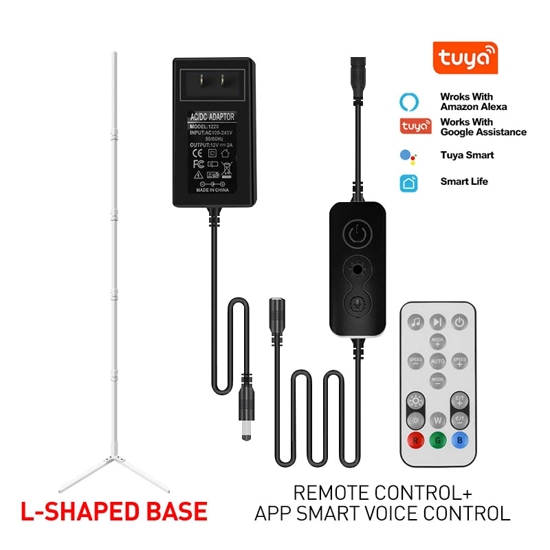 180CM Smart APP Remote Control RGB LED Floor lamp  Modern Corner Floor Light Atmospheric Standing Stand Light Indoor Home Decor